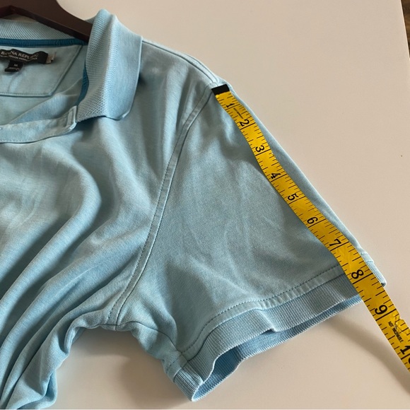 Banana Republic Luxury Touch Performance Men's Polo Light Blue Shirt Size Medium - Picture 14 of 14
